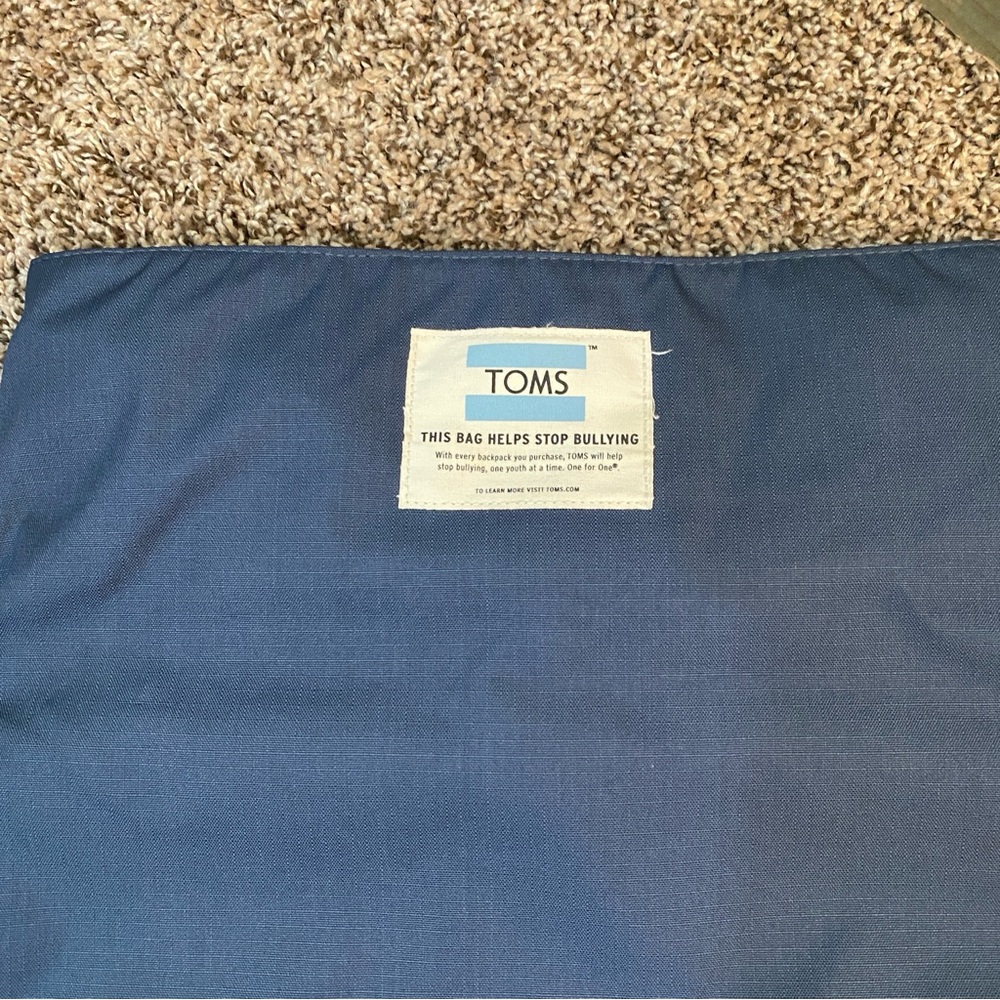 Toms Blue Backpack with Adjustable Patterned Straps - Picture 3 of 5